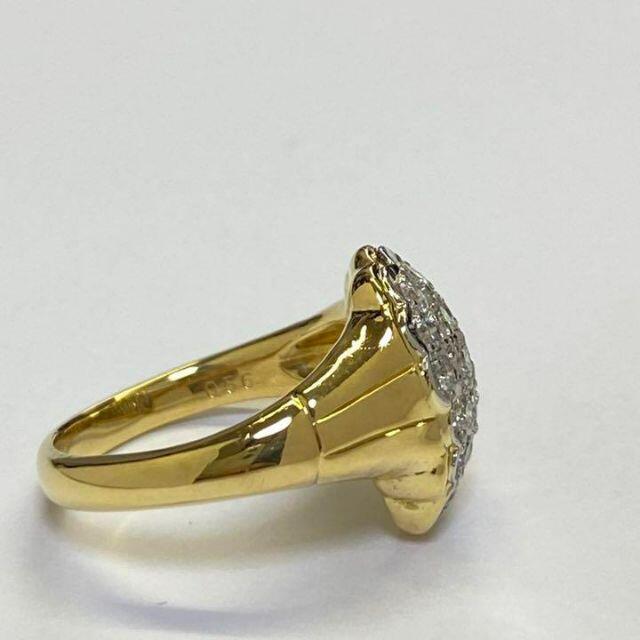 K18Pt900 天然ダイヤモンドリング D0.56ct サイズ12号-