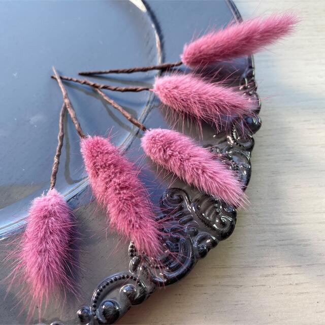 ピンクパープル♡ラグラスヘアパーツ5本セット レディースのヘアアクセサリー(ヘアピン)の商品写真