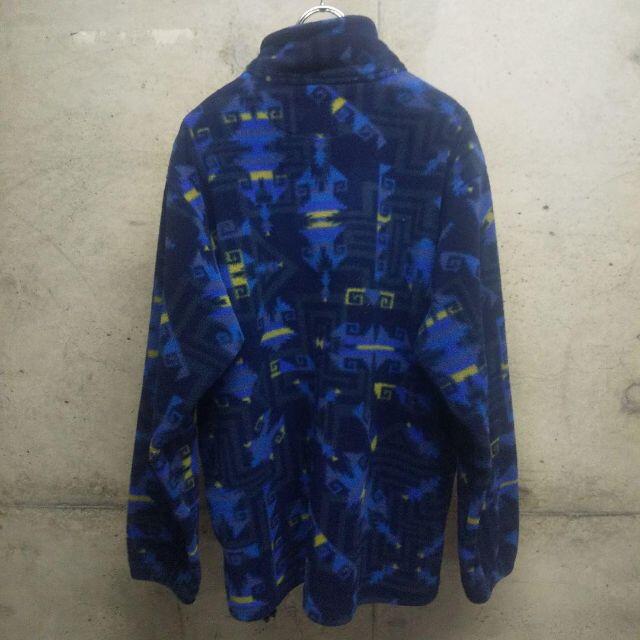 LANDS'END - USA製 LANDS END / ランズエンド フリース 総柄90s