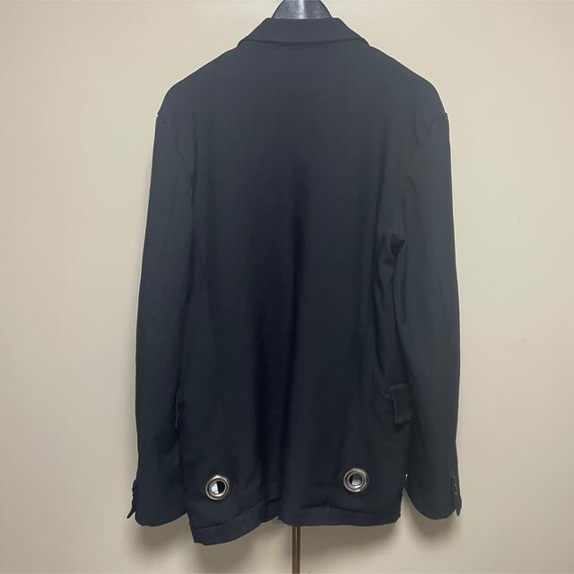 BLACK COMME des GARCONS(ブラックコムデギャルソン)の美品 ブラック コムデギャルソン ハトメ テーラードジャケット XL 黒 メンズのジャケット/アウター(テーラードジャケット)の商品写真