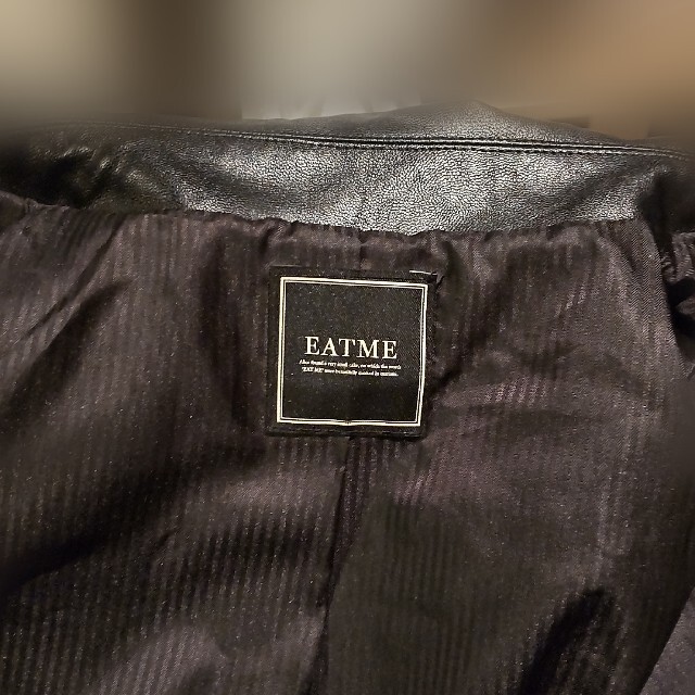 EATME(イートミー)のEATME ペプラムライダースジャケット ブラック レディースのジャケット/アウター(ライダースジャケット)の商品写真