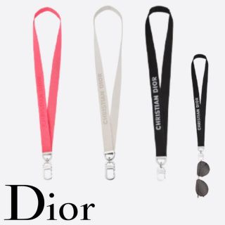 ディオール(Dior)のDIOR サングラス ストラップ  白 アクセサリー　新品(キーホルダー/ストラップ)