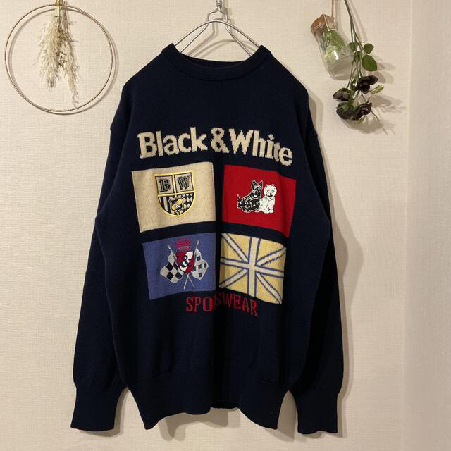 トップスBlack&White セーター　ポロシャツ 2点セット