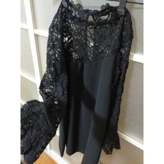 ザラ(ZARA)の黒ワンピース長袖(ミニワンピース)