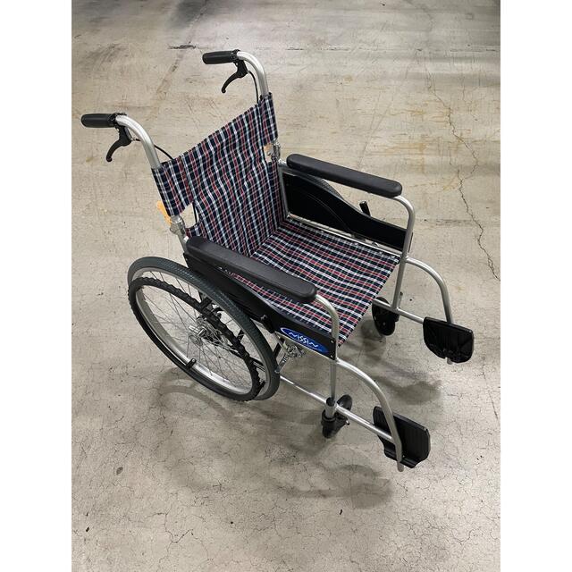 NISSIN 自走式 折り畳み 車椅子 チェック 柄 介護 軽量 介助 www