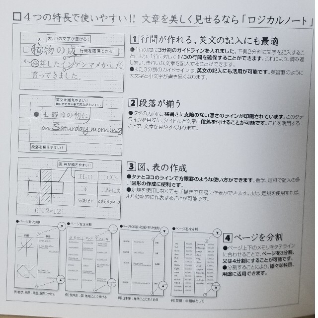 ナカバヤシ LogicalノートA7mm罫線3冊+おまけノート2冊 インテリア/住まい/日用品の文房具(ノート/メモ帳/ふせん)の商品写真