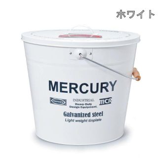 MERCURY マーキュリー ブリキバケツ オーバルフタツキ 【 ホワイト 】(その他)