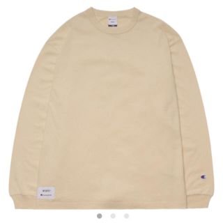 チャンピオン(Champion)のLサイズ　wtaps LS ロングスリーブシャツ　サンドベージュ(Tシャツ/カットソー(七分/長袖))