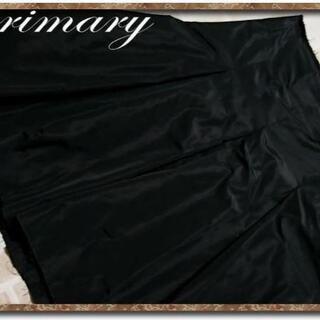アプライマリー　シルク混スカート　黒(ひざ丈スカート)