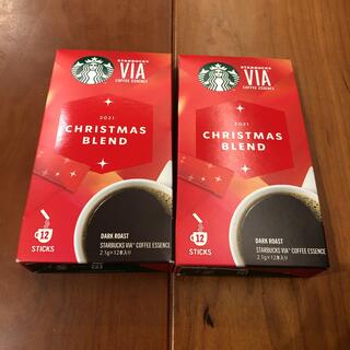 Starbucks Coffee - 【新品未開封】スターバックスコーヒー クリスマスブレンド VIA 2箱セット
