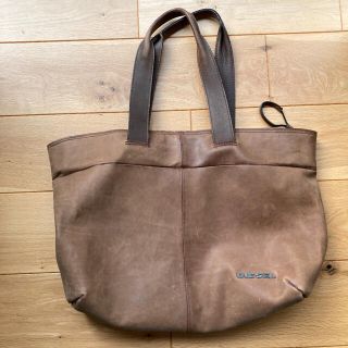 【美品】DIESEL　2wayトートバッグ　メンズ　レザー×PVC　黒茶