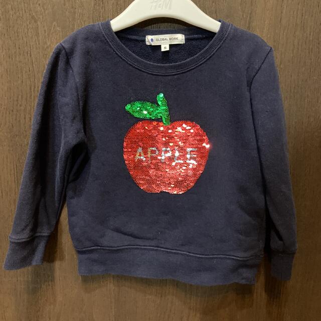 GLOBAL WORK(グローバルワーク)のGLOBAL WARKスパンコールトレーナー キッズ/ベビー/マタニティのキッズ服女の子用(90cm~)(Tシャツ/カットソー)の商品写真