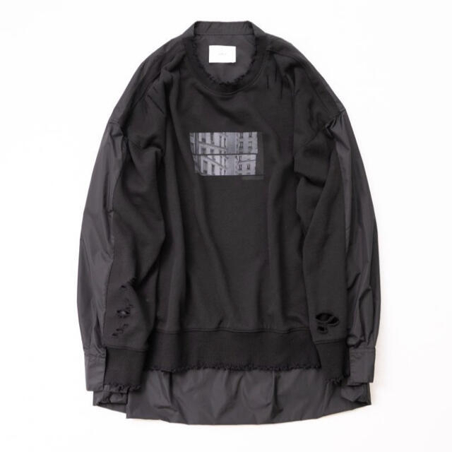 SUNSEA(サンシー)のstein Oversized Back Nylon Sweat LS メンズのトップス(スウェット)の商品写真