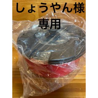 サーモス(THERMOS)のサーモス　取っ手の取れる鍋18センチ蓋付き　赤　レッド(鍋/フライパン)