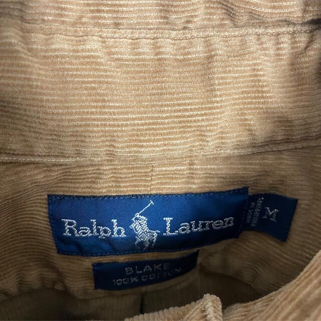 POLO RALPH LAUREN(ポロラルフローレン)の【希少カラー】90sラルフローレン刺繍ワンポイントロゴコーデュロイBDシャツ メンズのトップス(シャツ)の商品写真