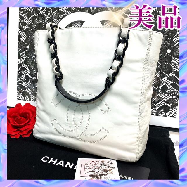 CHANEL(シャネル)の正規品★美品 CHANEL ヴィンテージ・デカココ プラチェーン トートバッグ レディースのバッグ(トートバッグ)の商品写真