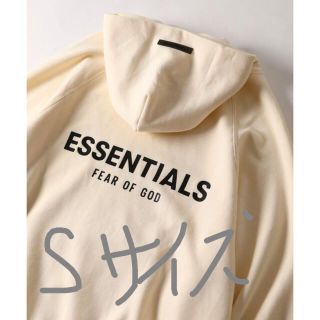 エッセンシャル(Essential)のESSENTIALS PULL OVER HOODIE BLACK LOGO(パーカー)