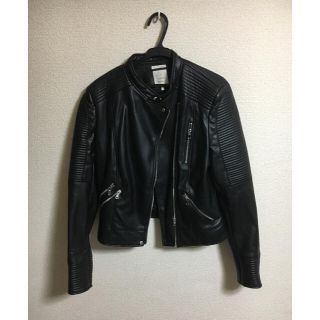 ザラ(ZARA)のZARA  フェイクレザージャケット(ライダースジャケット)