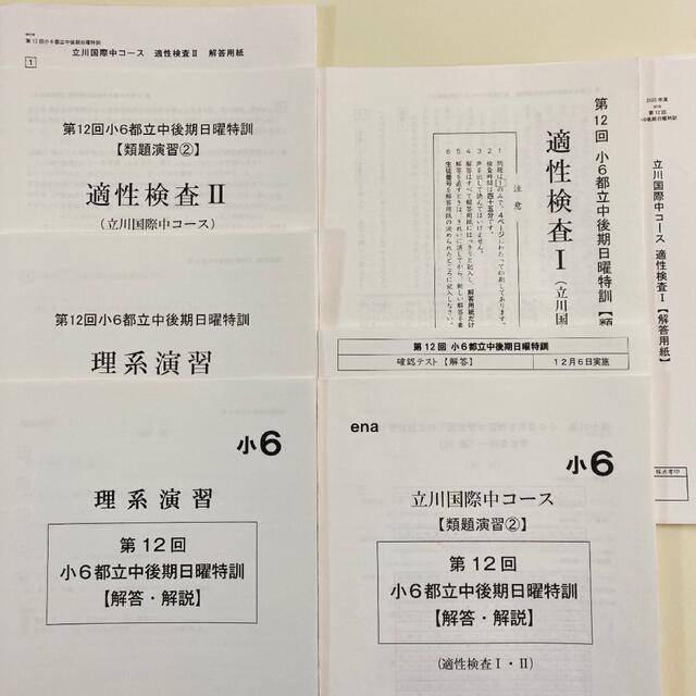 価格 交渉 送料無料 ena 前期 日曜特訓 10回分 適性検査3回分 エナ