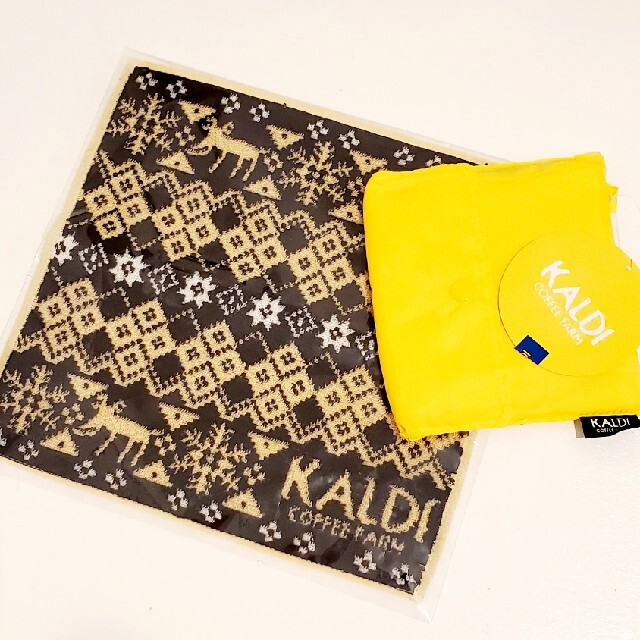 KALDI(カルディ)のカルディ 未使用 エコバッグ ミニタオル レディースのバッグ(エコバッグ)の商品写真