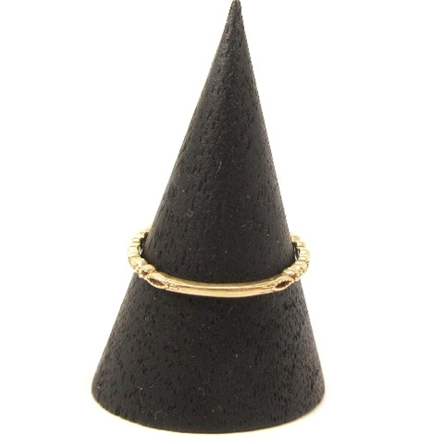 agete(アガット)のアガット 指輪 リング ストーン 装飾 ゴールド K10 1.0g 10号 レディースのアクセサリー(リング(指輪))の商品写真