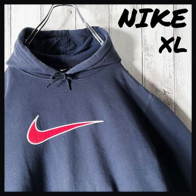 最終価格NIKEナイキセンターロゴ刺繍フェルトロゴパーカーsizeS ...