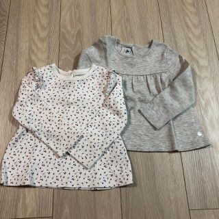 プチバトー(PETIT BATEAU)のプチバトー＊カットソー２枚組(シャツ/カットソー)