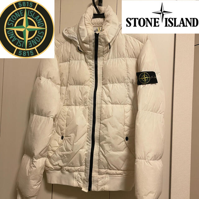 STONE ISLAND ダウン 白ジャケット/アウター