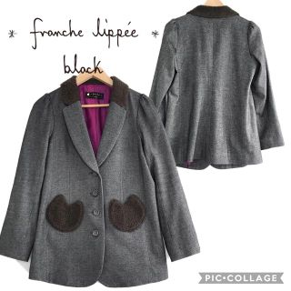 フランシュリッペ(franche lippee)のフランシュリッペブラック　ネコのジャケット (テーラードジャケット)