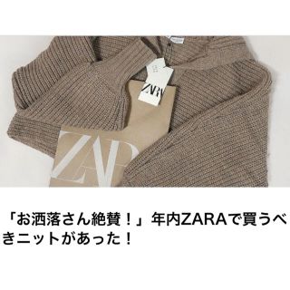 ザラ(ZARA)のzaraクロップド丈ニットセーターLサイズ(ニット/セーター)