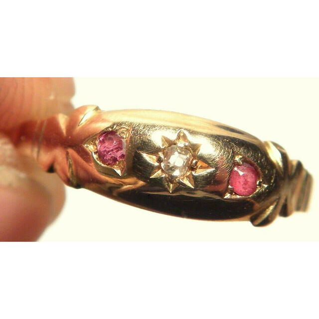 ジプシーリング 18K オールドカットダイヤモンド ルビー ジプシーリング 18K オールドカットダイヤモンド ルビー