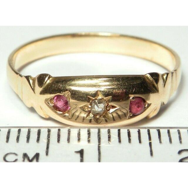 ジプシーリング 18K オールドカットダイヤモンド ルビー ジプシーリング 18K オールドカットダイヤモンド ルビー