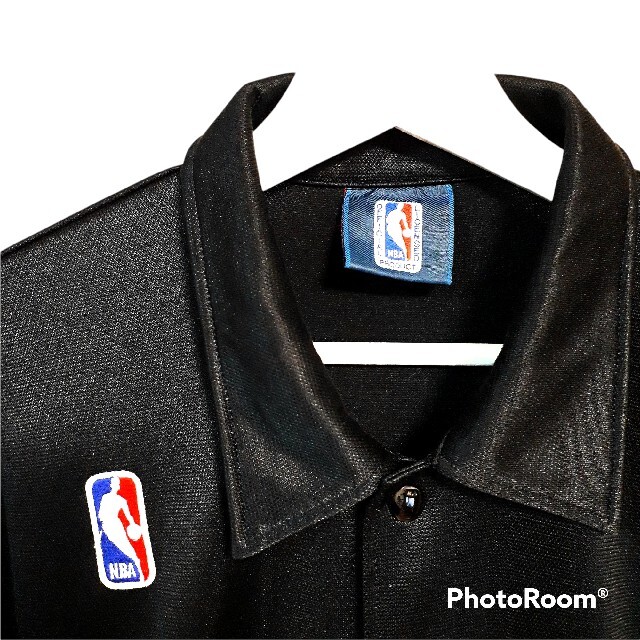 NBA オフィシャル ウォームアップシャツ バスケ ストリート ロゴ ブラック