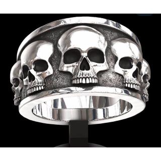 ヴィンテージ髑髏スカルskullかわいいユニセックスメンズ指輪レディースリング(リング(指輪))