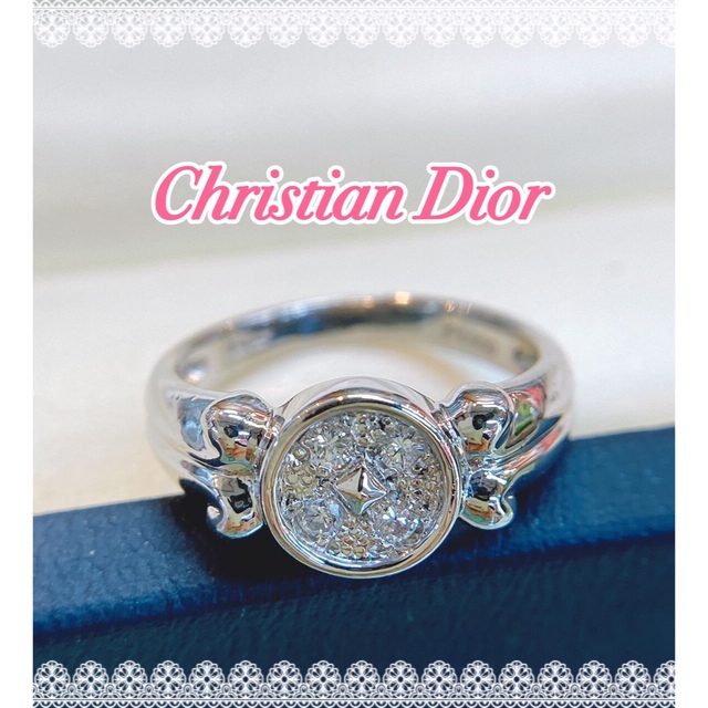 Christian Dior ダイヤモンドリング pt900ダイヤ PT K18 9