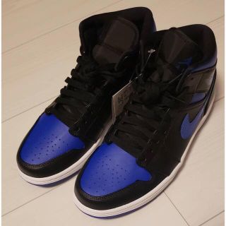 ナイキ(NIKE)の新品NIKE AIR JORDAN 1 MID BLACK/BLUE(スニーカー)