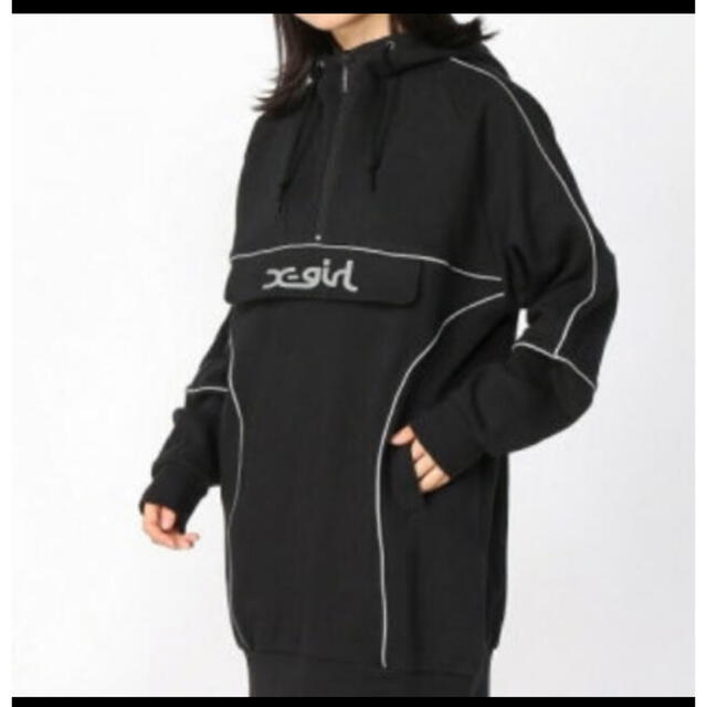 X-girl(エックスガール)の新品 X-girl  SWEAT ANORAK ワンピース レディースのワンピース(ひざ丈ワンピース)の商品写真