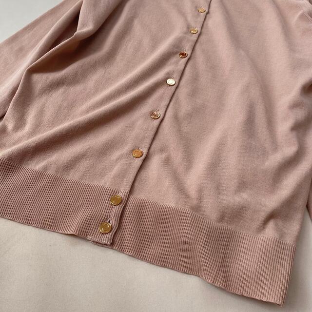 DEUXIEME CLASSE(ドゥーズィエムクラス)の美品✨ドゥーズィエムクラス カーディガン ニット 春服 綿 日本製 ピンク レディースのトップス(カーディガン)の商品写真