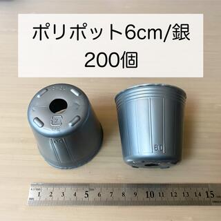 ポリポット6cm/銀　200個(その他)