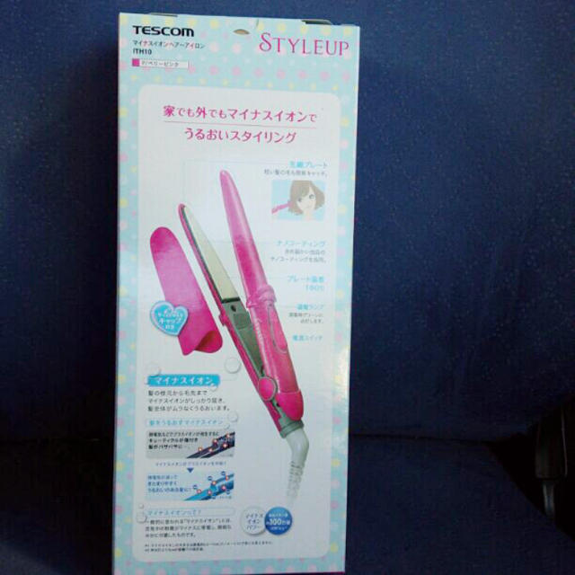 新品⭐️TESCOM⭐️マイナスイオンヘアアイロン スマホ/家電/カメラの美容/健康(ヘアアイロン)の商品写真