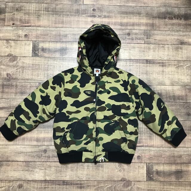 キッズ/ベビー/マタニティレア Bape kids 1st Camo シャーク ダウンジャケット 120