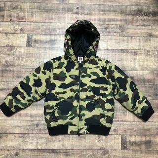 アベイシングエイプ(A BATHING APE)のレア Bape kids 1st Camo シャーク ダウンジャケット 120(ジャケット/上着)