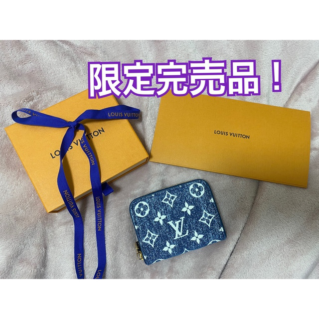 ルイ・ヴィトン LOUIS VUITTON ジッピーコインパース M81185 コインケース モノグラム デニムジャガード マリーヌ / 083660