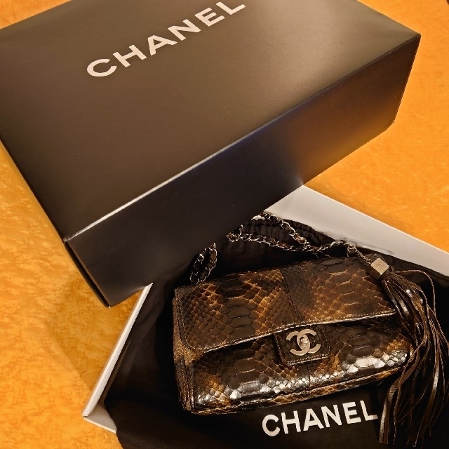 CHANEL(シャネル)のお値下げ❣️レア❣️CHANELショルダーバッグ パイソンレザーバッグ レディースのバッグ(ショルダーバッグ)の商品写真