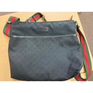 グッチ(Gucci)の☆美品☆グッチ　キャンバス ショルダーバッグ(ショルダーバッグ)