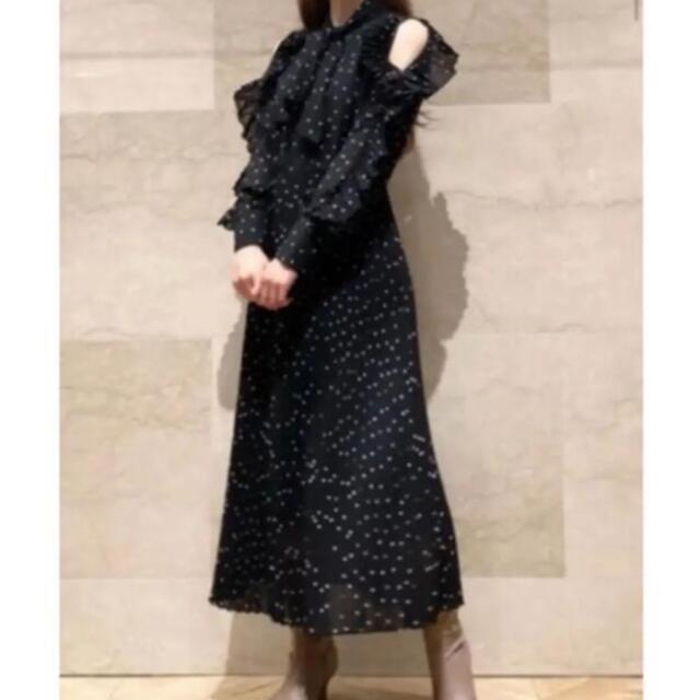 SNIDEL スナイデル シフォンボウタイドットワンピース 大割引
