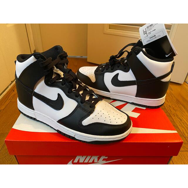 スニーカー送料込 WMNS Dunk High BLACK AND WHITE Panda