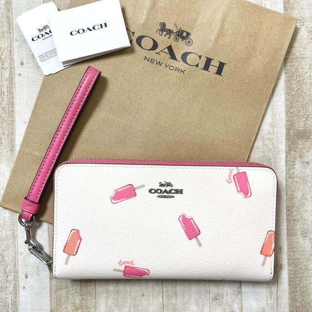 COACH - 新品未使用 コーチ アイス キャンディ ピンク ロゴ ジップ