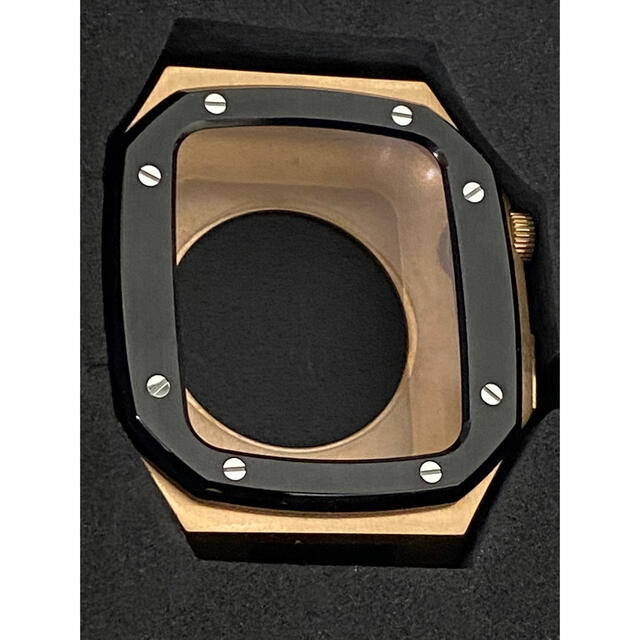 アップルウォッチ カバー 高級 S４/５/６/ＳＥ【４４ｍｍ】ローズ ゴールド メンズの時計(ラバーベルト)の商品写真