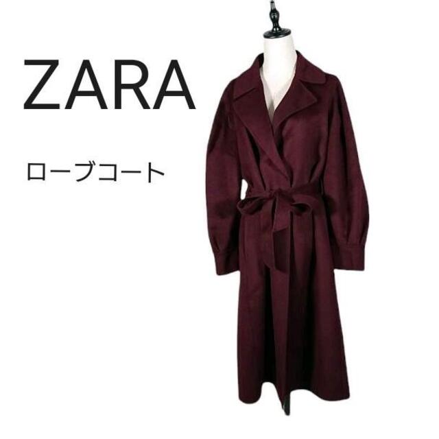 ZARA ロングガウンコート ネイビー Mサイズ - アウター